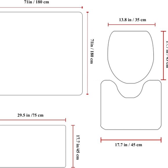 4PCS pretty eyelash shower curtain set - Picture 3 of 7